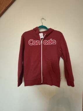 Team Canada Olympic Full-Zip Hoodie Sweatshirt Kids Size 10-12